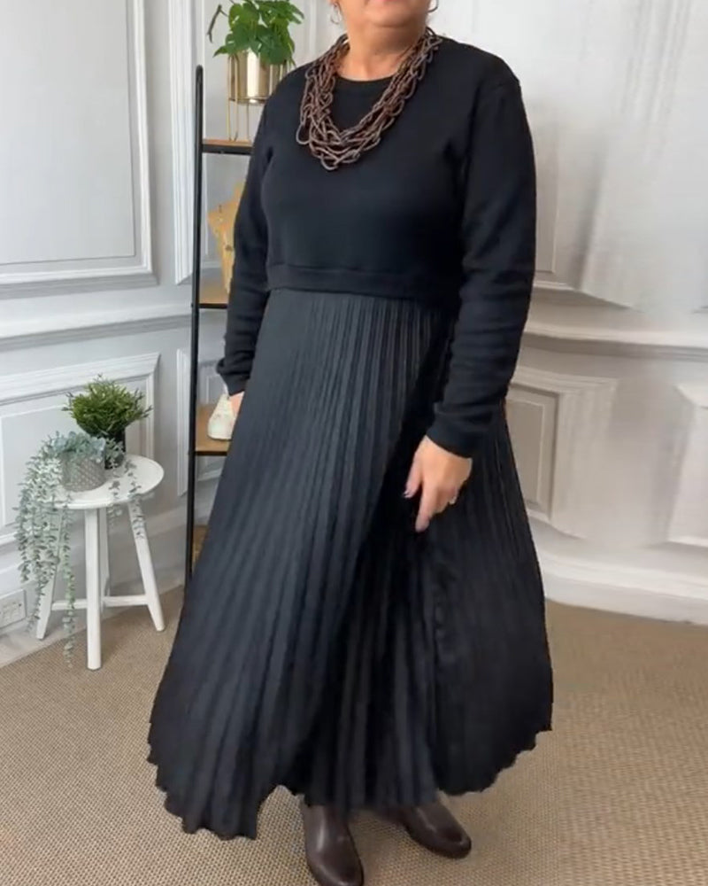 A-Linien Kleid - Elegant - Polyester, Elasthan - Perfekt für Herbst und Winter