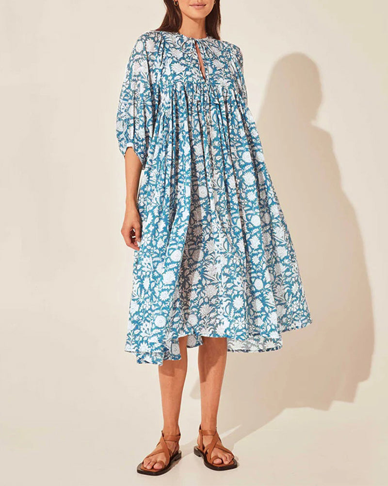 Kleid in A-Linie - Informell - Baumwollmischung, Polyester - Perfekt für Frühling und Sommer