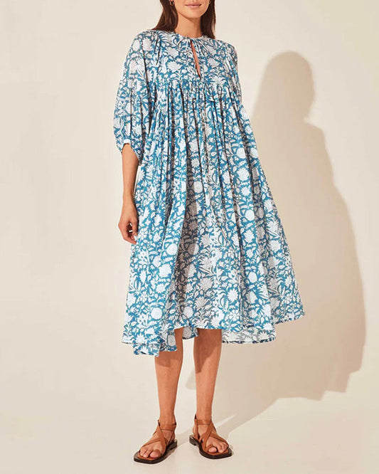 Kleid in A-Linie - Informell - Baumwollmischung, Polyester - Perfekt für Frühling und Sommer