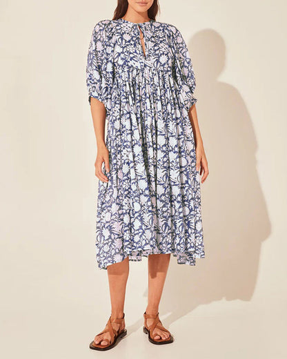 Kleid in A-Linie - Informell - Baumwollmischung, Polyester - Perfekt für Frühling und Sommer