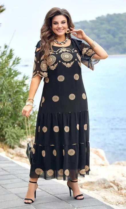 Iris - Elegantes Kleid mit Druck