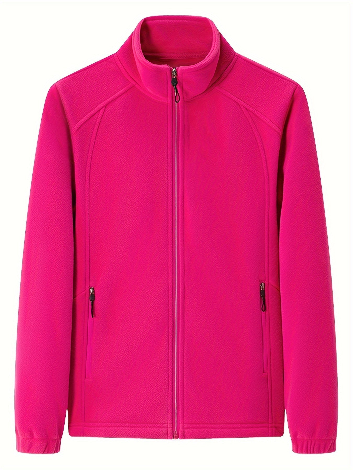 Fenna | Plüsch-Outdoorjacke mit Stehkragen und langen Ärmeln