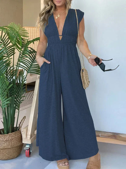 Marie - Bequemer Jumpsuit mit V-Ausschnitt