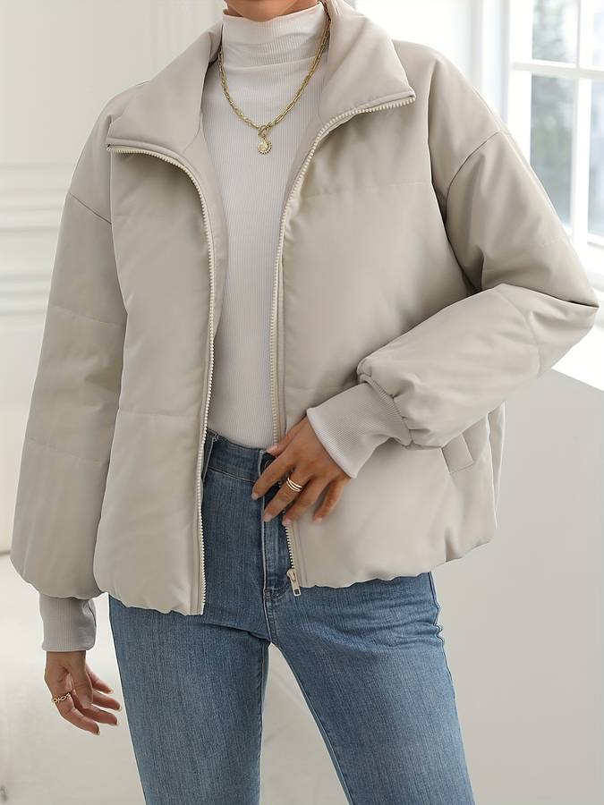 Modische Bomberjacke mit Reißverschluss für Frauen