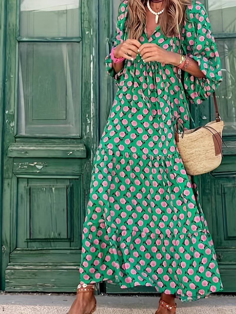 Abisha - Lockeres Boho-Maxikleid mit Blumendruck