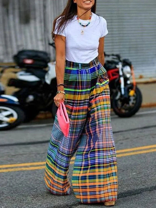 Hose mit Damastdruck