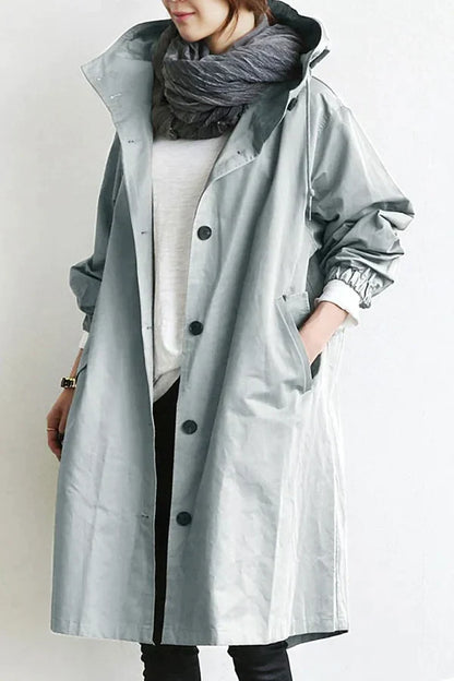 Oliviana - lange Outdoor-Jacke mit Kapuze