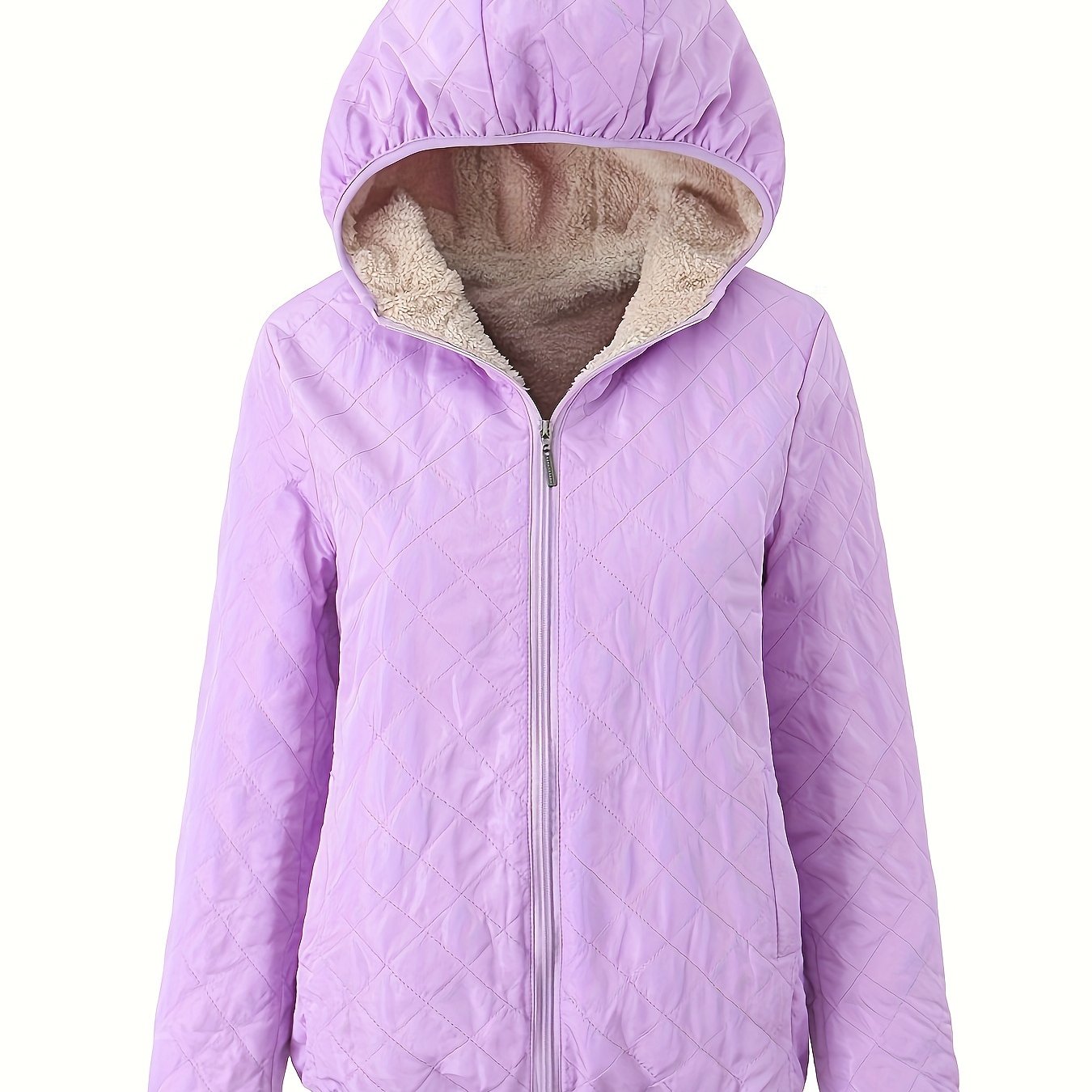 Emma | Gesteppte Jacke mit Reißverschluss und Kapuze