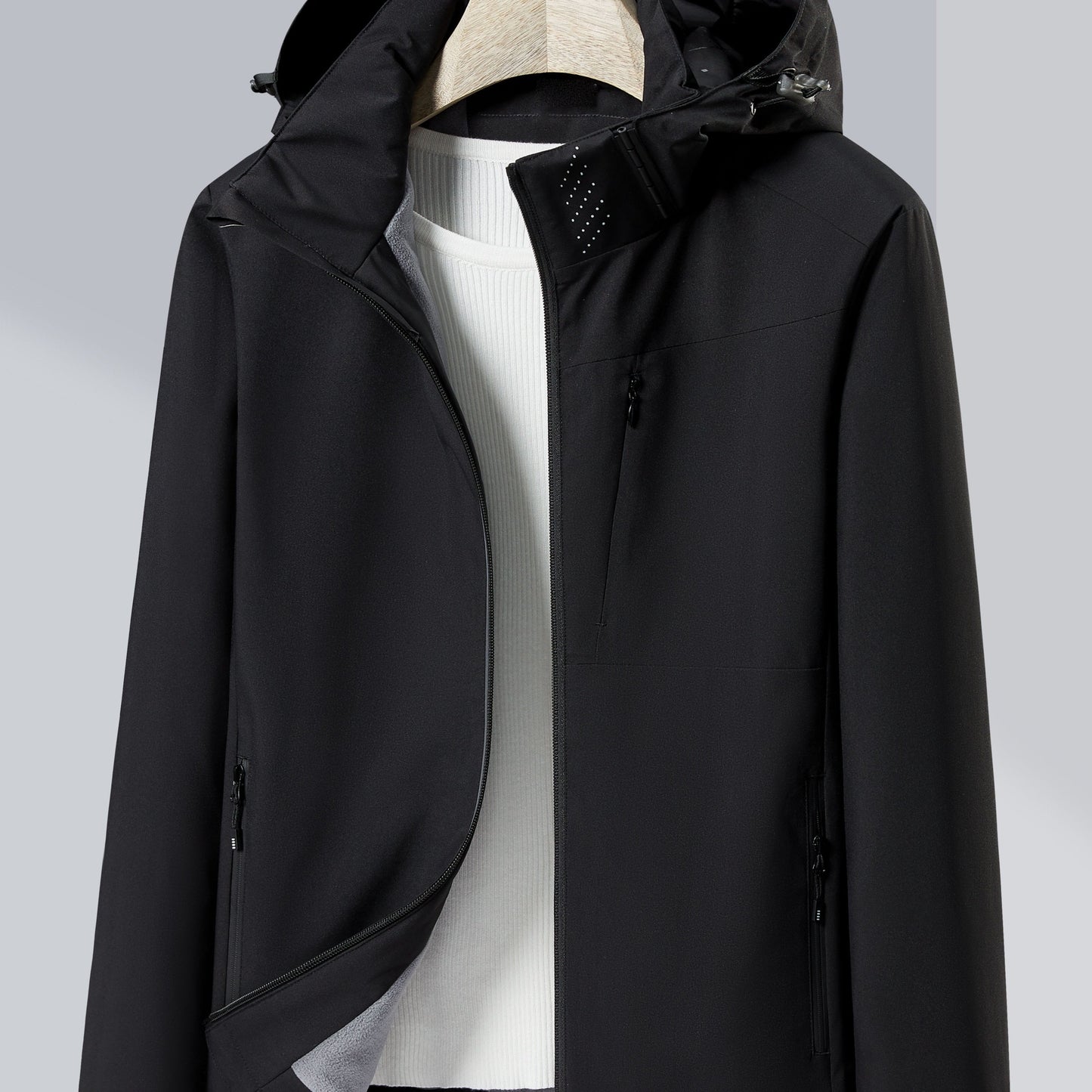 Evelien | Wind- und wasserdichte Outdoor-Jacke mit Polarfleece-Futter und Kapuze