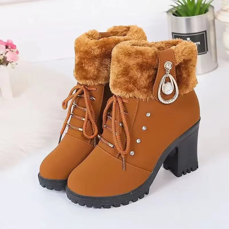 Elegante Winterstiefel für Frauen mit Absatz