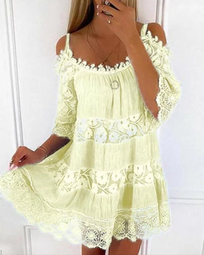Carter - Lässiges trägerloses Spitzenkleid