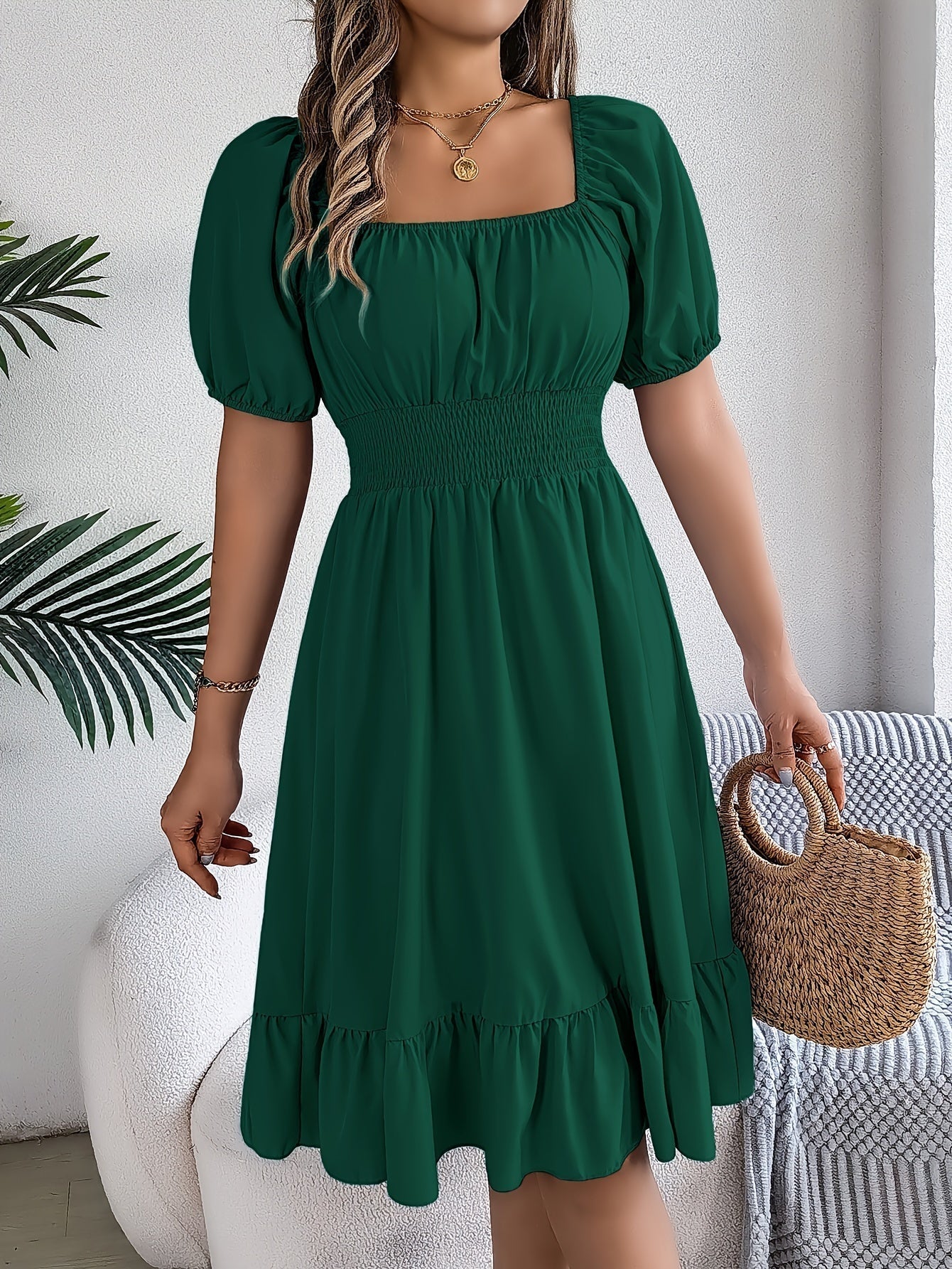 Tailliertes Top - Kollektion Ruche - Unifarben - Polyester - Ideal für Frühling/Sommer/Herbst