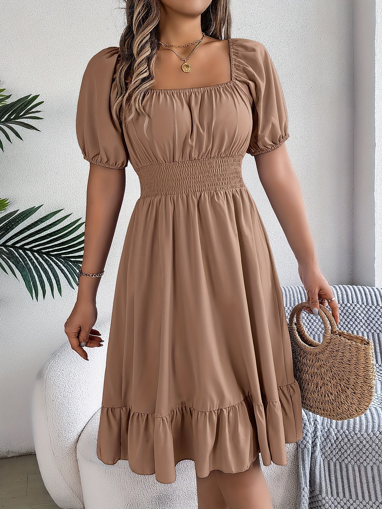 Tailliertes Top - Kollektion Ruche - Unifarben - Polyester - Ideal für Frühling/Sommer/Herbst