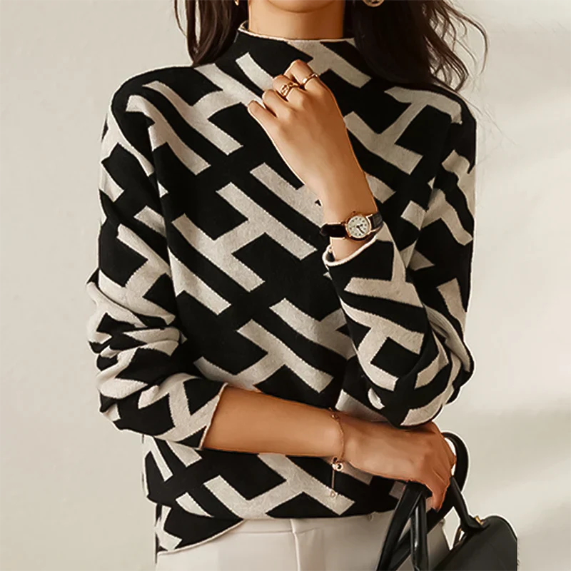 Eleganter Strickpullover mit stilvollen Details - Perfekt für alle Gelegenheiten