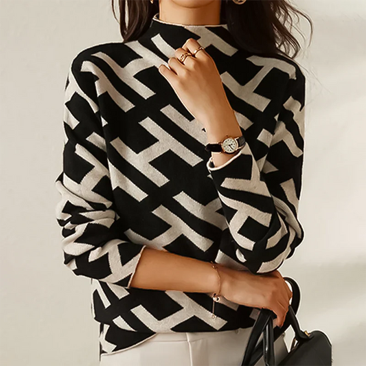 Eleganter Strickpullover mit stilvollen Details - Perfekt für alle Gelegenheiten