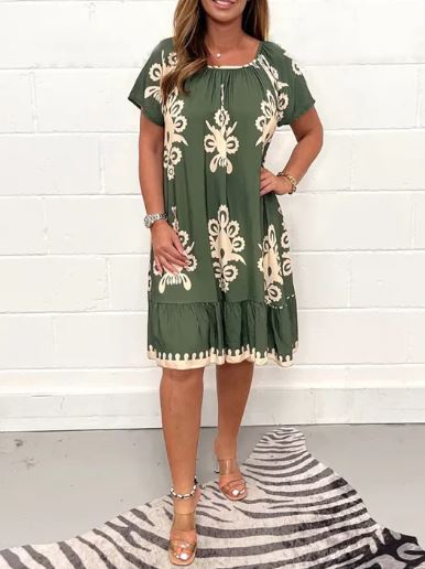 Mirellam - Kleid mit geometrischem Muster