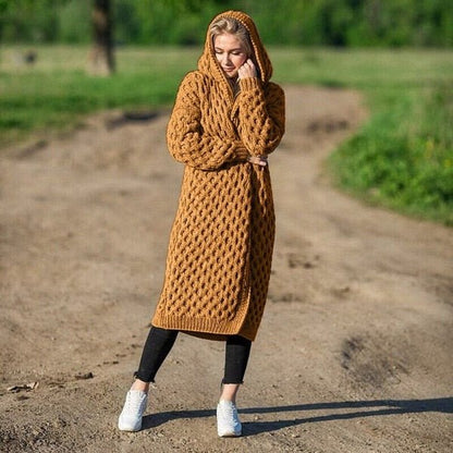 Strickjacke mit Kapuze für Frauen