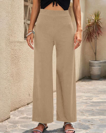 Anna | Rippenhose mit hoher Taille | Komfort und Stil | Stretchmaterial