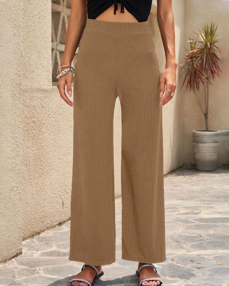 Anna | Rippenhose mit hoher Taille | Komfort und Stil | Stretchmaterial