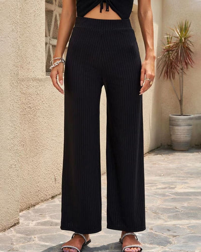 Anna | Rippenhose mit hoher Taille | Komfort und Stil | Stretchmaterial