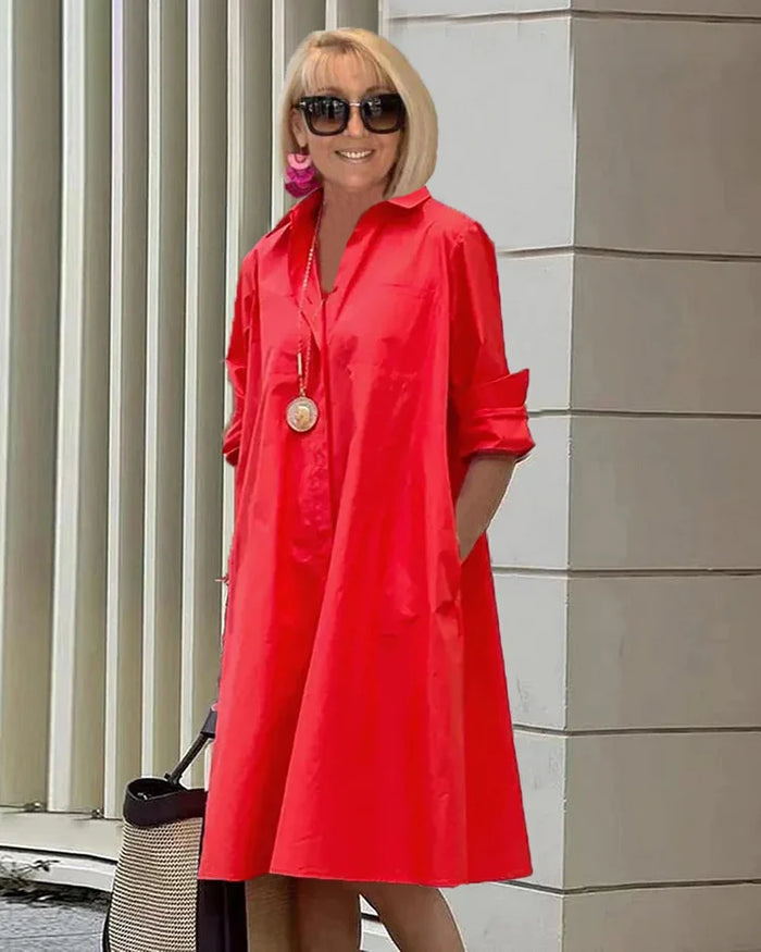Sophisticated Shirt Dress in elegantem Stil für Damen
