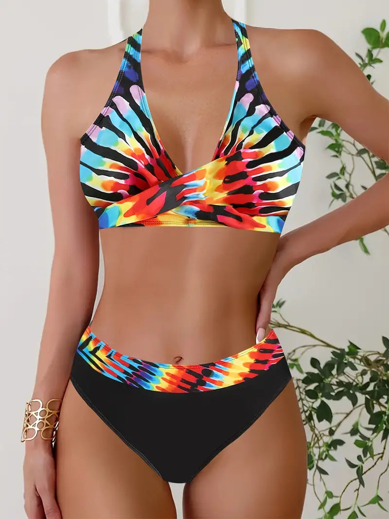 Stylish Halter Kreuz Bikini