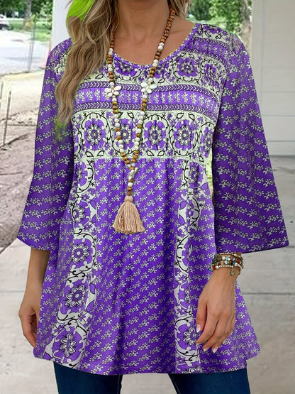 Stacy - Elegantes T-Shirt-Top mit halben Ärmeln für Frauen