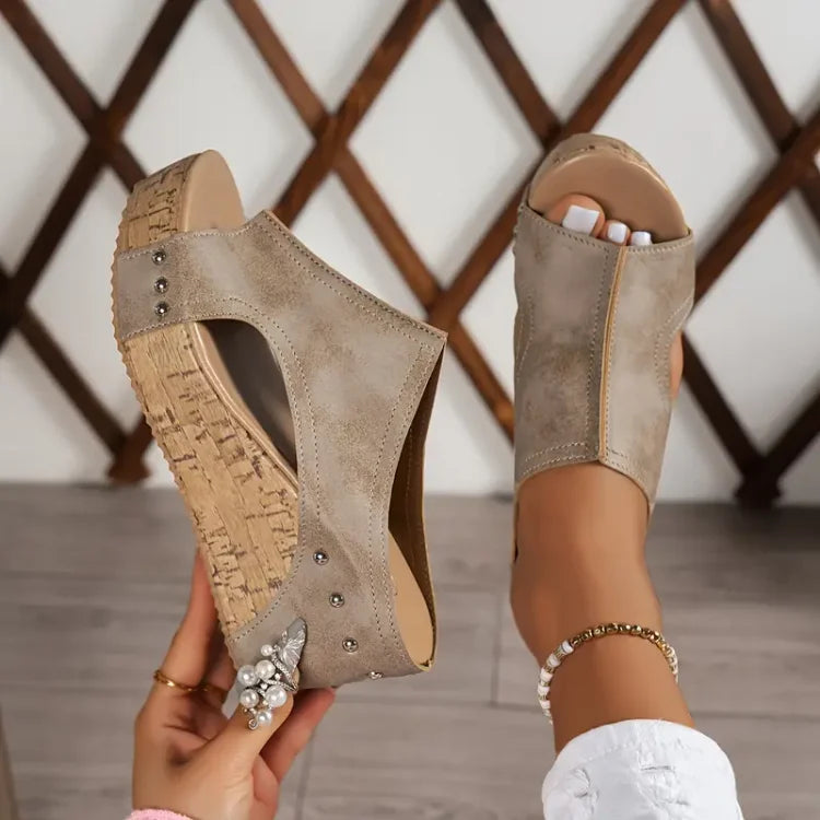 Barbara® | Plateausandalen aus Leder