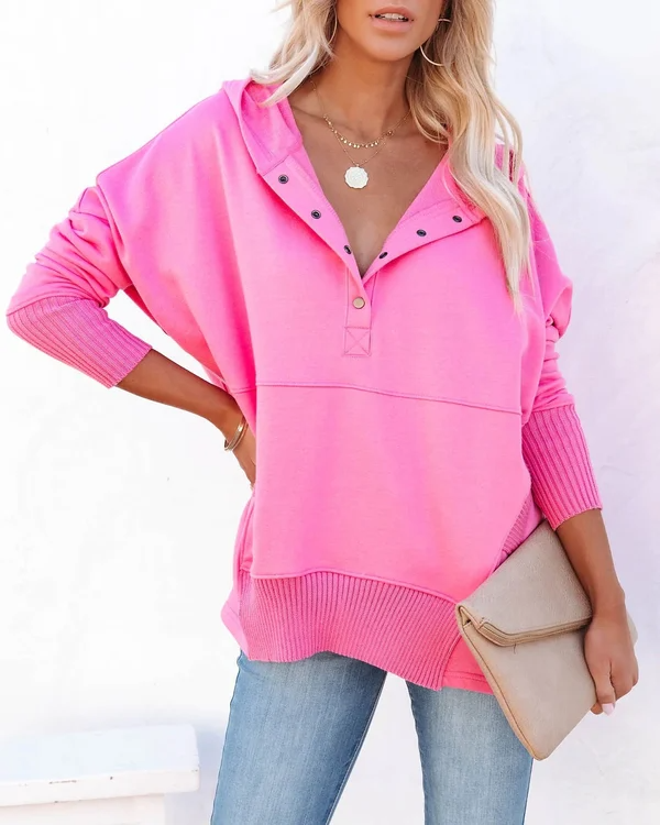 Greta - Stylischer Hoodie für Frauen mit V-Ausschnitt