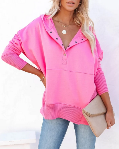 Greta - Stylischer Hoodie für Frauen mit V-Ausschnitt