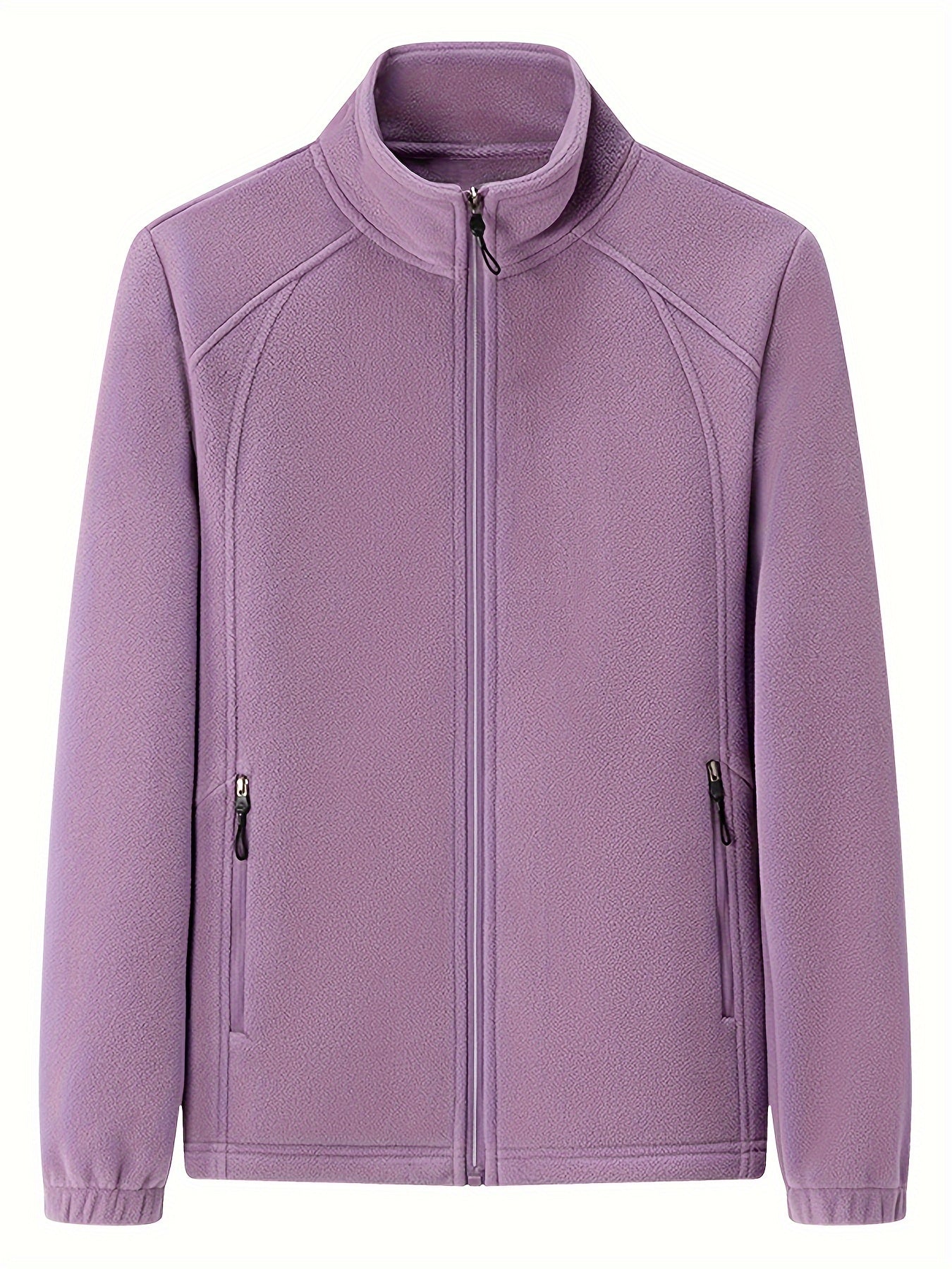 Fenna | Plüsch-Outdoorjacke mit Stehkragen und langen Ärmeln