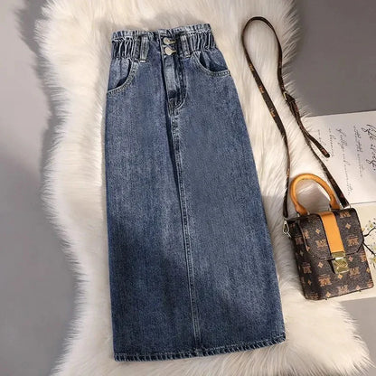 Denimrock mit elastischer Taille - Lucila