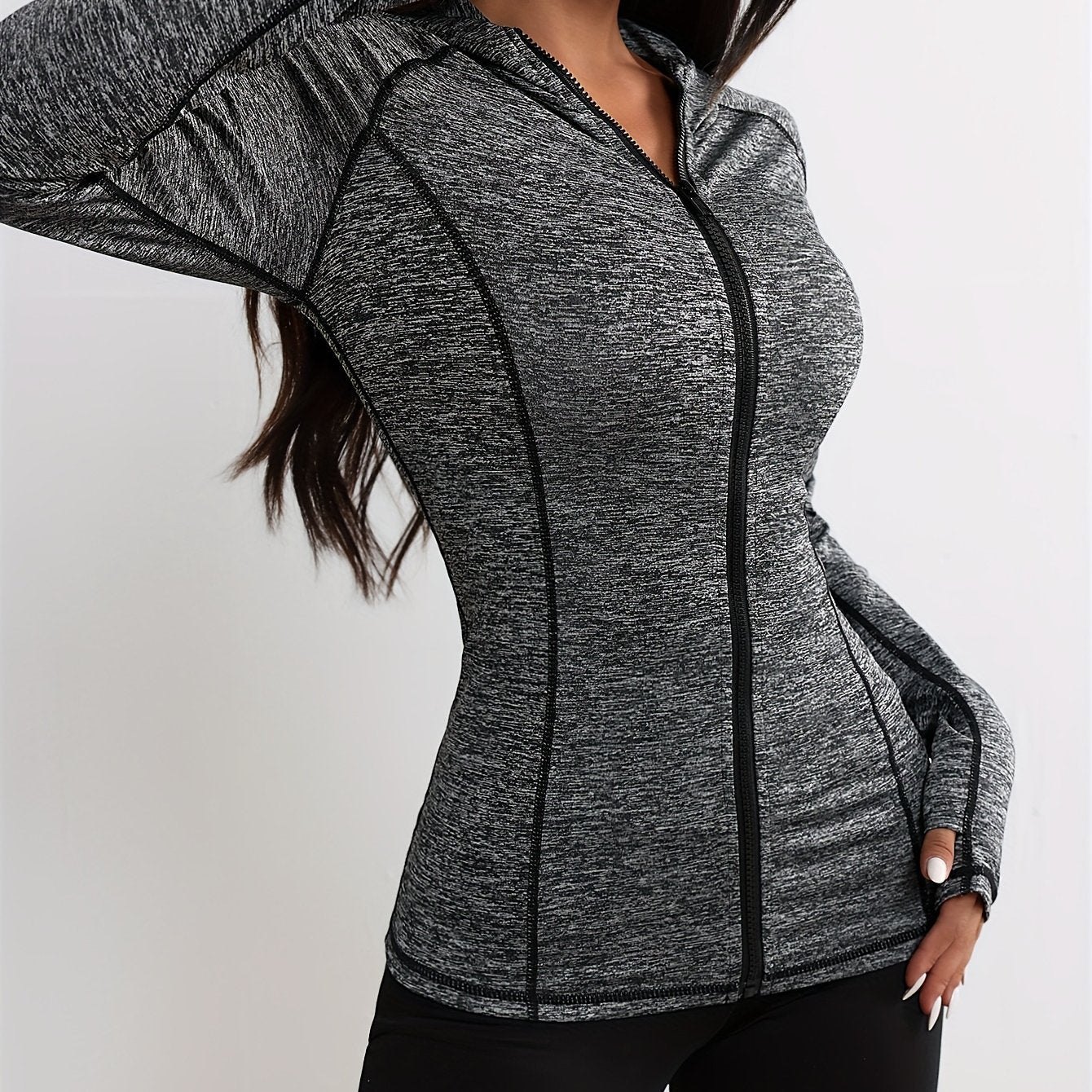 Emma | Sportjacke mit Kapuze und Streifendetail