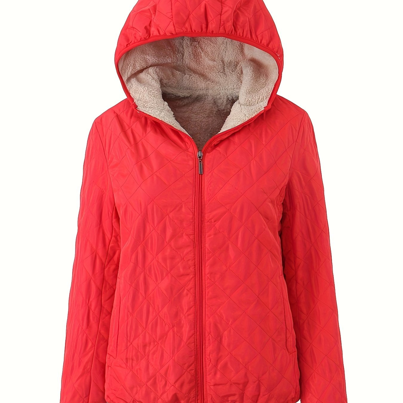 Emma | Gesteppte Jacke mit Reißverschluss und Kapuze