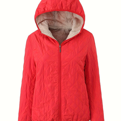 Emma | Gesteppte Jacke mit Reißverschluss und Kapuze