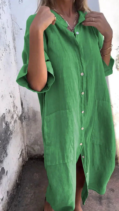 Langes Hemdkleid für die Freizeit