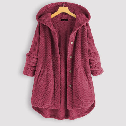 Natalee - warme Teddyjacke mit Kapuze