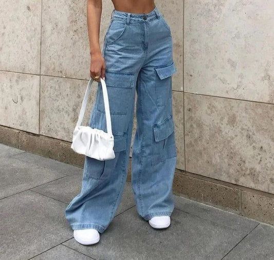 Minette | Denim Cargohose