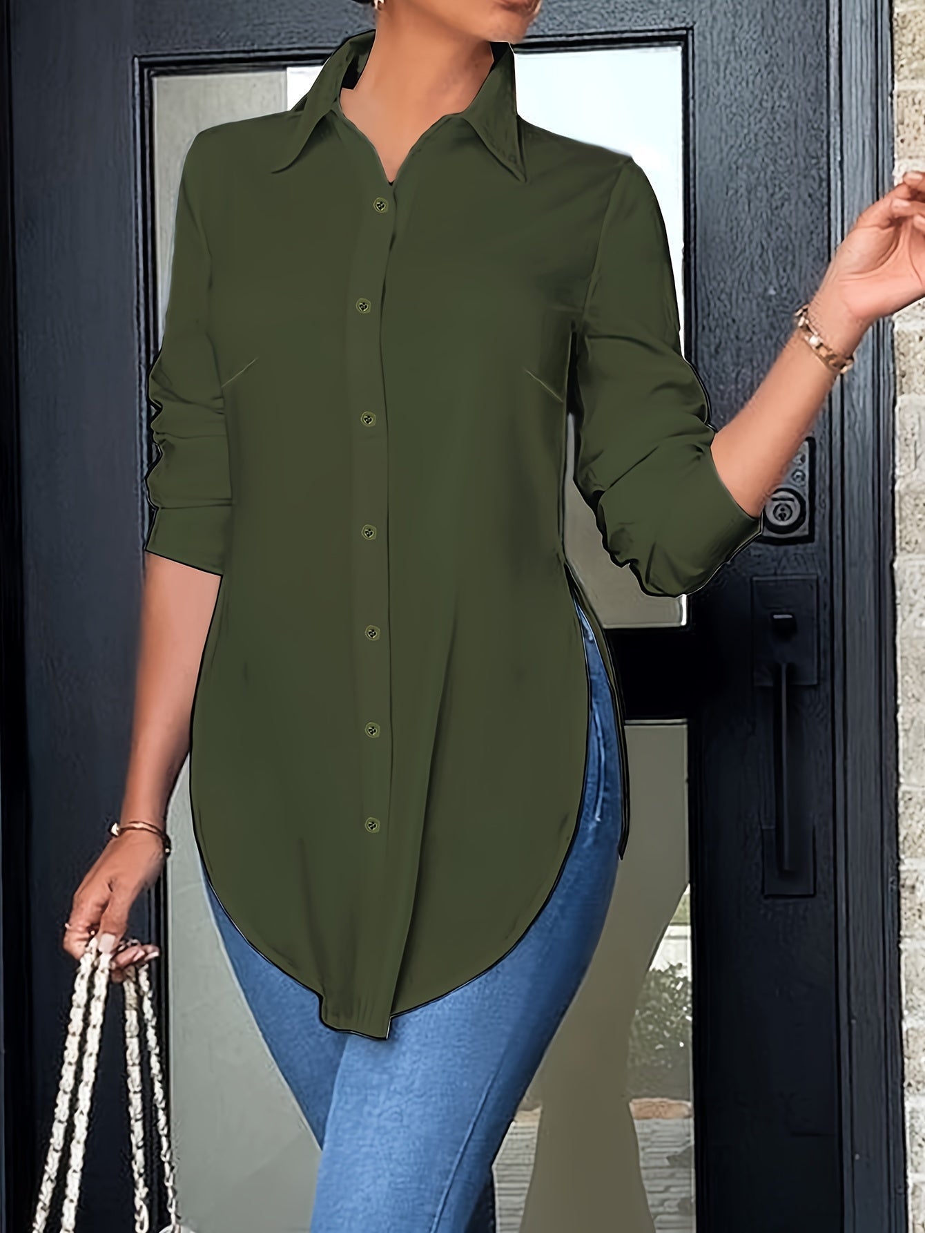 Wendaya Bluse | Hemd mit geteiltem Knopf