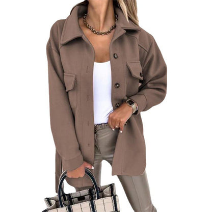 Nataly - elegante Jacke mit Knöpfen und Taschen