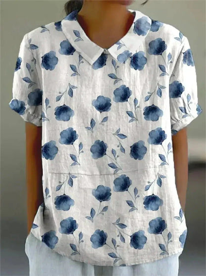 Bluse mit Blumendruck für Frauen