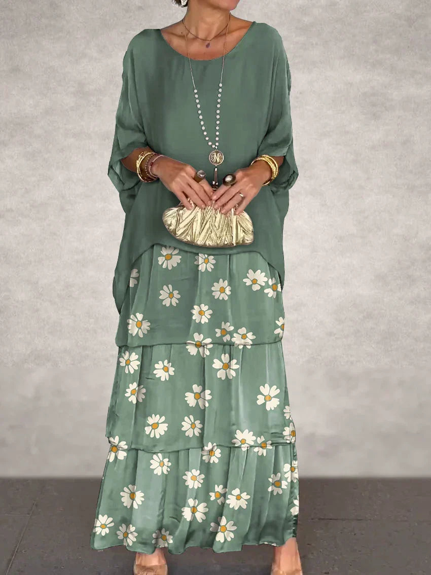 Cortenne - Elegantes Maxikleid mit tiefem Ausschnitt
