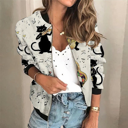 Bedruckte Zip-up-Jacke - Grace