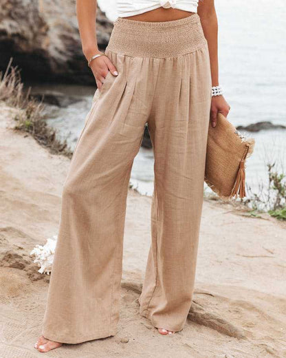 Iris | Bohemian Palazzo Hose | Elegant & Luftig | Smock Waist