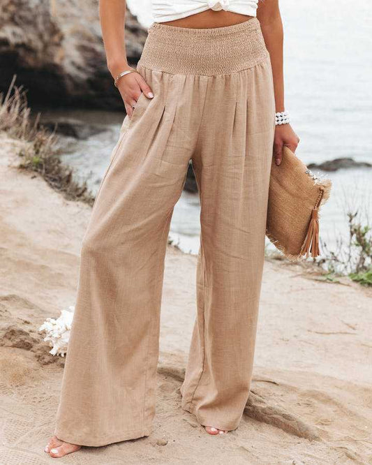 Iris | Bohemian Palazzo Hose | Elegant & Luftig | Smock Waist