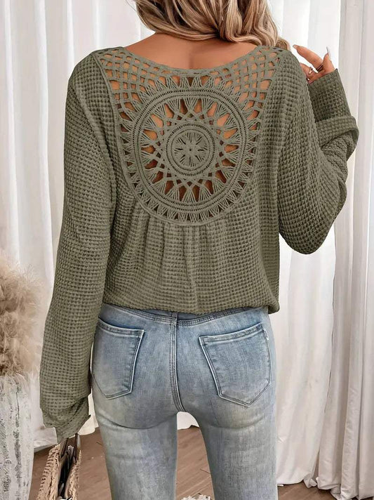 V-Ausschnitt Strickpullover für Frauen