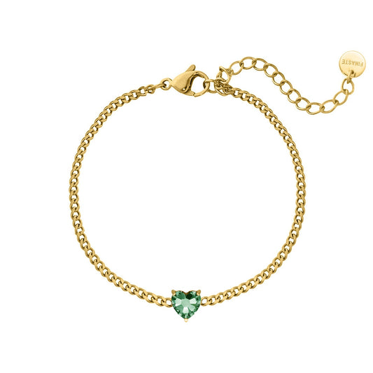 Herzförmiges Geburtsstein-Armband