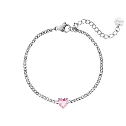 Herzförmiges Geburtsstein-Armband