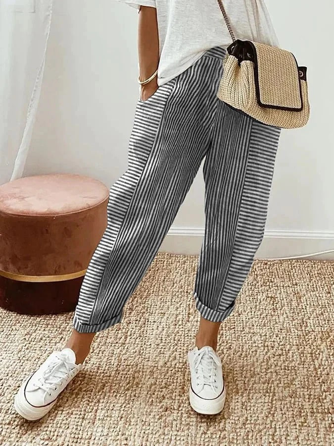 Gestreifte Hosen Elegant und vielseitig