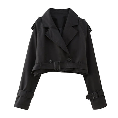 Carina Gekürzter Trenchcoat | Stilvoll & Vintage